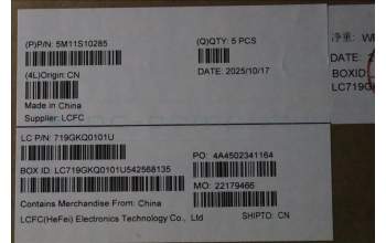 Lenovo 5M11S10285 MECH_ASM FRU KBD CCV GER(Chicony)UK BK