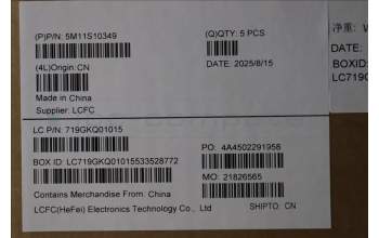 Lenovo 5M11S10349 C-Abdeckung mit Tastatur, Belgisch, schwarz, Hintergrundbeleuchtung, GB