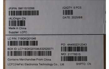 Lenovo 5M11S10356 C-Abdeckung mit Tastatur, Spanisch, schwarz, Hintergrundbeleuchtung