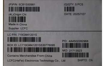 Lenovo 5M11S10369 C-Abdeckung mit Tastatur, Hebräisch, schwarz, Hintergrundbeleuchtung