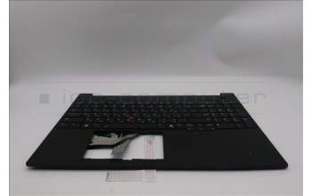 Lenovo 5M11S10369 C-Abdeckung mit Tastatur, Hebräisch, schwarz, Hintergrundbeleuchtung