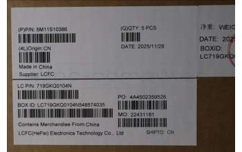 Lenovo 5M11S10386 C-Abdeckung mit Tastatur, Tschechisch/Slowakisch, schwarz, Hintergrundbeleuchtung, GB