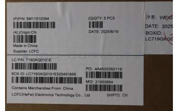 Lenovo 5M11S10394 C-Abdeckung mit Tastatur, Skandinavien, schwarz, Hintergrundbeleuchtung