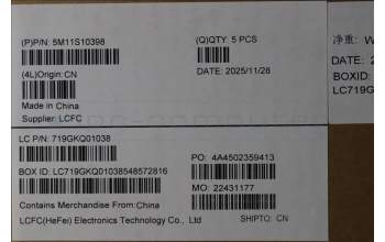 Lenovo 5M11S10398 C-Abdeckung mit Tastatur, Schweiz, schwarz, Hintergrundbeleuchtung