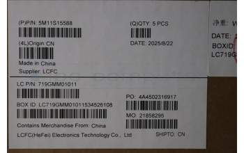 Lenovo 5M11S15588 MECH_ASM BL KB BK MG EST LTN