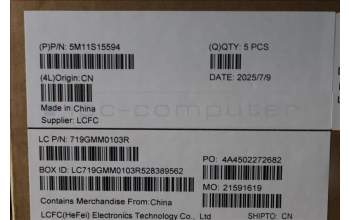 Lenovo 5M11S15594 C-Abdeckung mit Tastatur, Französisch, schwarz, Hintergrundbeleuchtung