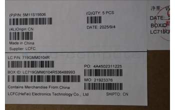 Lenovo 5M11S15606 C-Abdeckung mit Tastatur, Hebräisch, schwarz, Hintergrundbeleuchtung