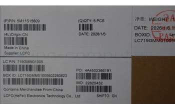 Lenovo 5M11S15609 C-Abdeckung mit Tastatur, Ungarisch, schwarz, Hintergrundbeleuchtung