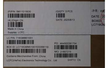 Lenovo 5M11S15630 MECH_ASM BL KB BK MG NOR LTN