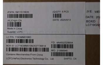 Lenovo 5M11S15635 C-Abdeckung mit Tastatur, Portugiesisch, schwarz, Hintergrundbeleuchtung