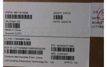 Lenovo 5M11S15648 C-Abdeckung mit Tastatur, Schwedisch/Finnisch, schwarz, Hintergrundbeleuchtung