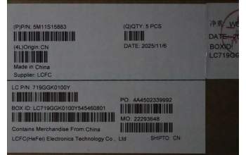 Lenovo 5M11S15883 C-Abdeckung mit Tastatur, Tschechisch/Slowakisch, schwarz, Hintergrundbeleuchtung, GB