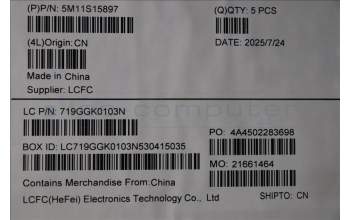 Lenovo 5M11S15897 C-Abdeckung mit Tastatur, Englisch (US, Euro), schwarz, Hintergrundbeleuchtung