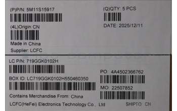 Lenovo 5M11S15917 C-Abdeckung mit Tastatur, Hebräisch, schwarz, Hintergrundbeleuchtung