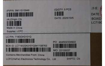 Lenovo 5M11S15949 C-Abdeckung mit Tastatur, Skandinavien, schwarz, Hintergrundbeleuchtung