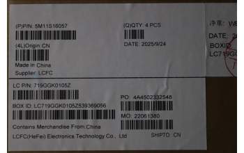 Lenovo 5M11S16057 MECH_ASM BL KB BK WW GER SRX