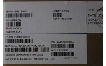 Lenovo 5M11S16101 MECH_ASM BL KB BK WW POR SRX