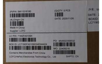 Lenovo 5M11S16180 C-Abdeckung mit Tastatur, Tschechisch/Slowakisch, schwarz, Hintergrundbeleuchtung, GB