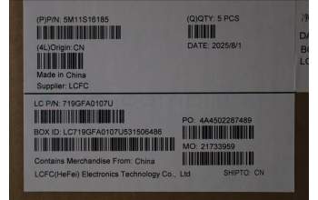 Lenovo 5M11S16185 MECH_ASM BL KB BK ENG SRX