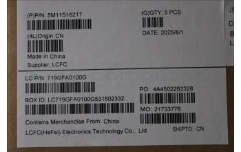 Lenovo 5M11S16217 C-Abdeckung mit Tastatur, Ungarisch, schwarz, Hintergrundbeleuchtung