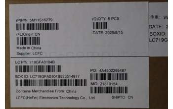 Lenovo 5M11S16279 C-Abdeckung mit Tastatur, Thailändisch, schwarz, Hintergrundbeleuchtung