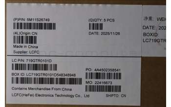 Lenovo 5M11S26749 C-Abdeckung mit Tastatur, Arabisch, schwarz, US