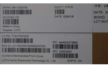 Lenovo 5M11S26754 C-Abdeckung mit Tastatur, Dänisch, schwarz, GB