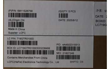 Lenovo 5M11S26758 C-Abdeckung mit Tastatur, Französisch, schwarz