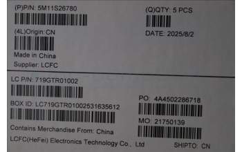 Lenovo 5M11S26780 C-Abdeckung mit Tastatur, Schwedisch/Finnisch, schwarz