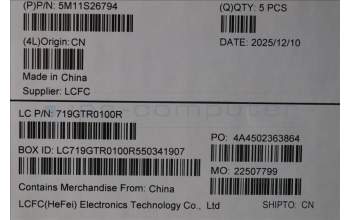 Lenovo 5M11S26794 C-Abdeckung mit Tastatur, Bulgarisch, schwarz, GB