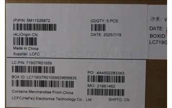 Lenovo 5M11S26872 MECH_ASM FRU KBD WC POR BL(CHY)UK BK