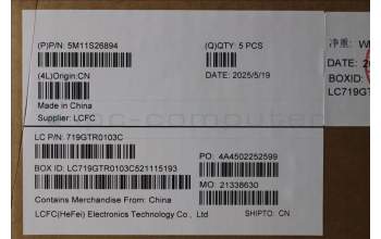 Lenovo 5M11S26894 C-Abdeckung mit Tastatur, Skandinavien, schwarz, Hintergrundbeleuchtung