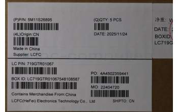 Lenovo 5M11S26895 C-Abdeckung mit Tastatur, Skandinavien, schwarz, Hintergrundbeleuchtung