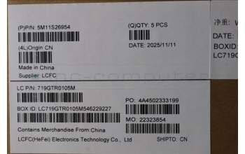 Lenovo 5M11S26954 C-Abdeckung mit Tastatur, Ukraine, schwarz, Hintergrundbeleuchtung