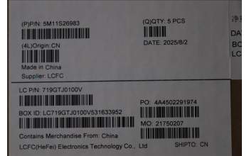 Lenovo 5M11S26983 C-Abdeckung mit Tastatur, Spanisch, schwarz