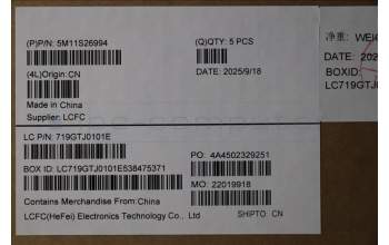 Lenovo 5M11S26994 MECH_ASM FRU KBD CCV ITA(Chicony)UK BK