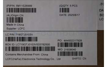 Lenovo 5M11S26999 C-Abdeckung mit Tastatur, Portugiesisch, schwarz