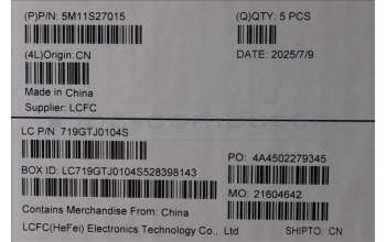 Lenovo 5M11S27015 C-Abdeckung mit Tastatur, Englisch (GB), schwarz