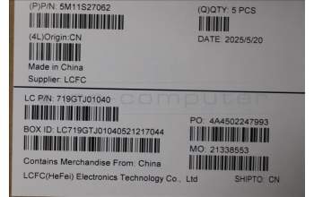 Lenovo 5M11S27062 C-Abdeckung mit Tastatur, Deutsch, schwarz, Hintergrundbeleuchtung