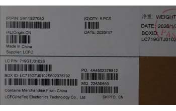 Lenovo 5M11S27080 C-Abdeckung mit Tastatur, Portugiesisch, schwarz, Hintergrundbeleuchtung