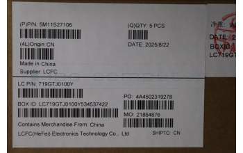 Lenovo 5M11S27106 C-Cover with keyboard, US English Euro, Black, Backlight, US