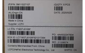 Lenovo 5M11S27107 C-Abdeckung mit Tastatur, Englisch (US, Euro), schwarz, Hintergrundbeleuchtung