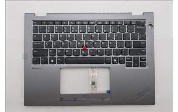 Lenovo 5M11S29881 C-Abdeckung mit Tastatur, Englisch (US, Euro), Luna-Grau, Ohne_Hintergrundbeleuchtung, Wärmekontaktnieten