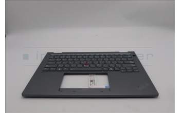 Lenovo 5M11S29908 C-Abdeckung mit Tastatur, Arabisch, Luna-Grau, Hintergrundbeleuchtung, Wärmekontaktnieten, US