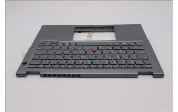 Lenovo 5M11S29917 C-Abdeckung mit Tastatur, Griechisch, Luna-Grau, Hintergrundbeleuchtung, Wärmekontaktnieten