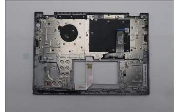 Lenovo 5M11S29920 C-Abdeckung mit Tastatur, Hebräisch, Luna-Grau, Hintergrundbeleuchtung, Wärmekontaktnieten