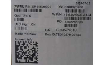 Lenovo 5M11S29920 C-Abdeckung mit Tastatur, Hebräisch, Luna-Grau, Hintergrundbeleuchtung, Wärmekontaktnieten