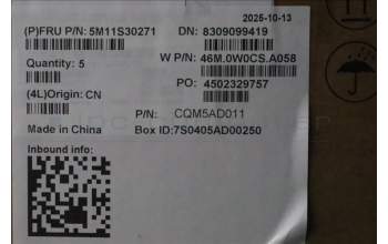 Lenovo 5M11S30271 MECH_ASM FRU MEASMGR-UK-C NBL-BK-CHY-FRA