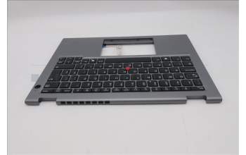 Lenovo 5M11S30319 C-Abdeckung mit Tastatur, Englisch (GB), Luna-Grau, Ohne_Hintergrundbeleuchtung, Ohne nach vorn zeigender Kamera, Wärmekontaktnieten