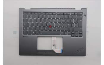 Lenovo 5M11S30325 C-Abdeckung mit Tastatur, Belgisch, Luna-Grau, Hintergrundbeleuchtung, Ohne nach vorn zeigender Kamera, Wärmekontaktnieten, GB